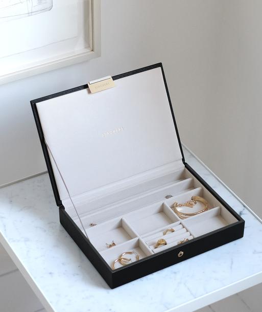 Black Classic Jewellery Box Lid