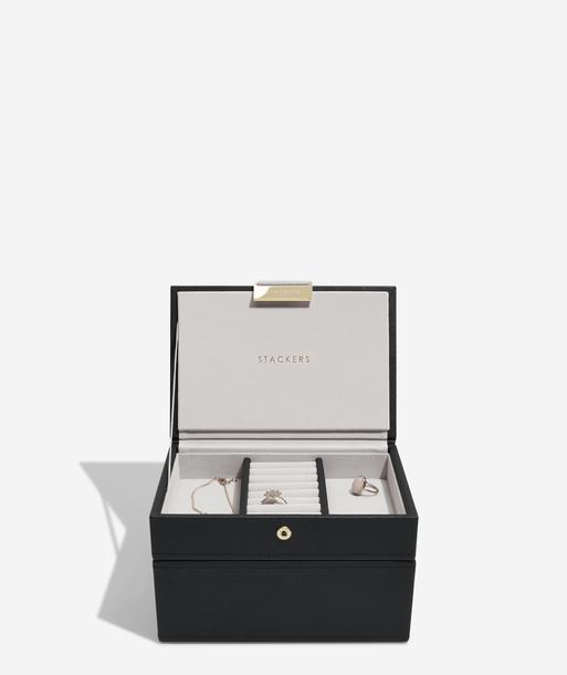 Black Mini Jewellery Box Set of 2