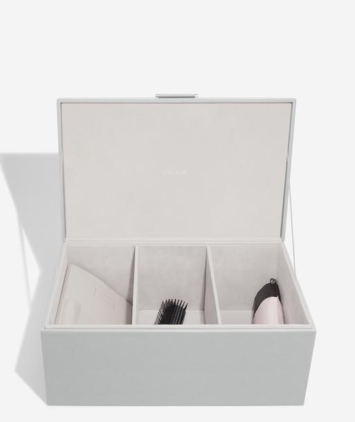 Pebble Grey & Chrome Medium Storage Box