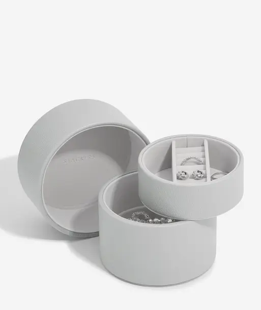 Pebble Grey Bedside Jewellery Box Pod