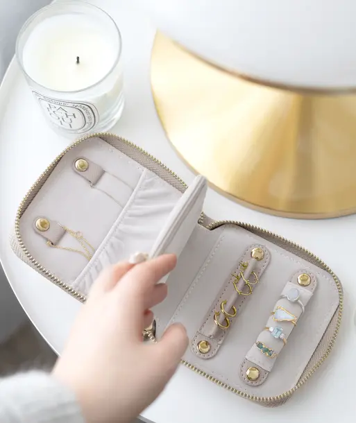 Taupe Compact Jewellery Roll