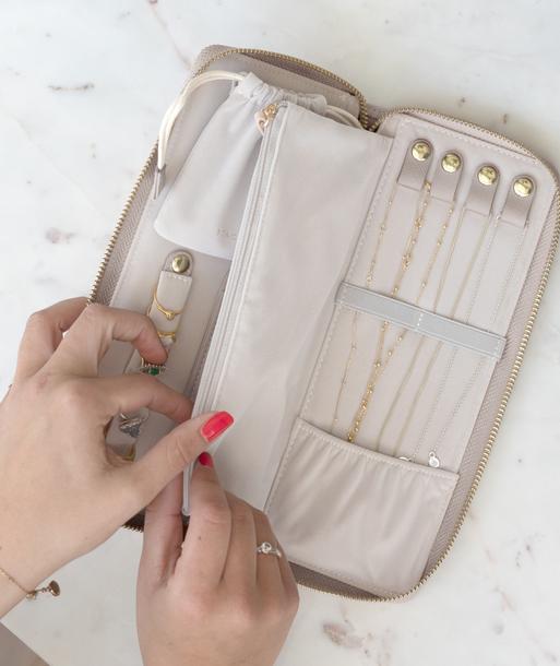 Taupe Jewellery Roll
