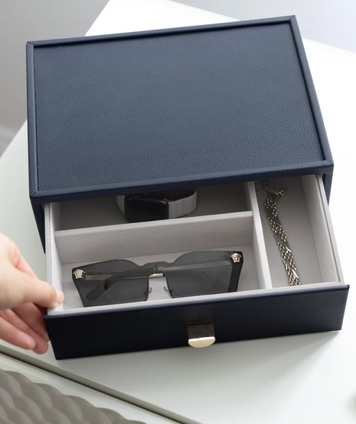 Navy Blue Classic Accessory Drawer Layer