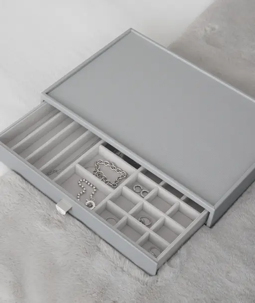 Pebble Grey Supersize All In One Jewellery Drawer Layer