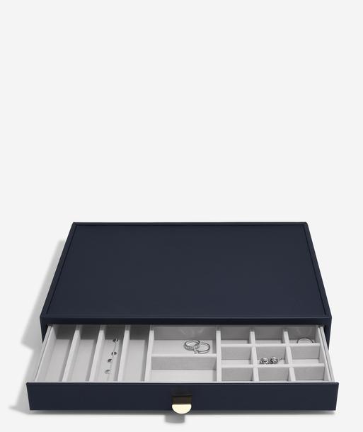 Navy Pebble Supersize All In One Jewellery Drawer Layer