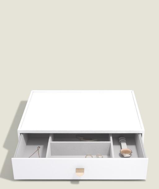 Pebble White Supersize Accessory Drawer Layer