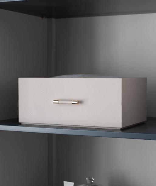 Taupe Storage Box with Handle