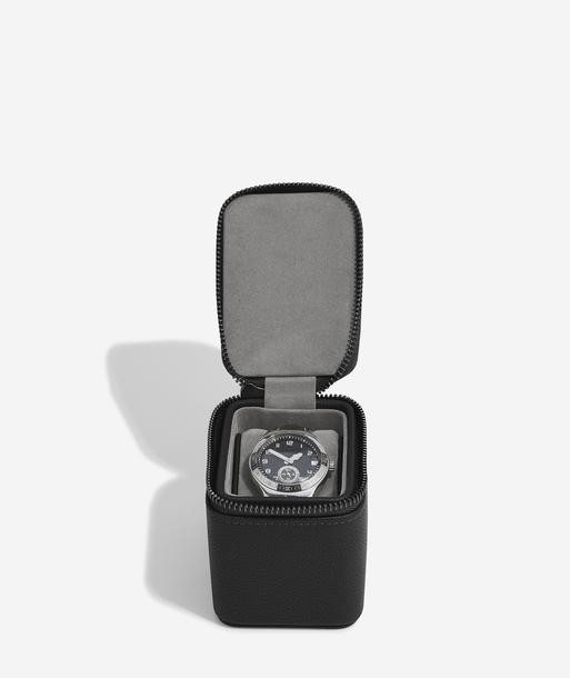 Pebble Black Small Zipped Watch Box