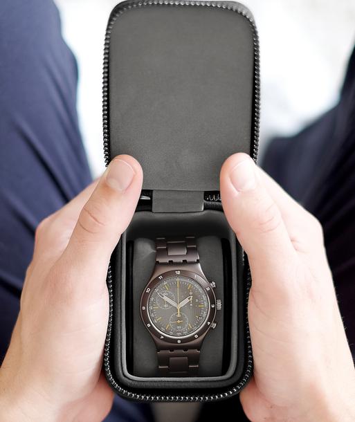 Pebble Black Small Zipped Watch Box
