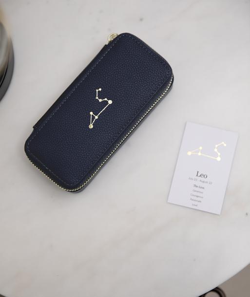 Star Sign Constellation Travel Jewellery Box - Leo