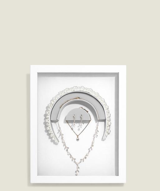 White Jewellery Glass Display Frame