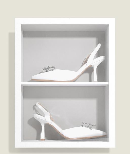 White Shoe Glass Display Frame