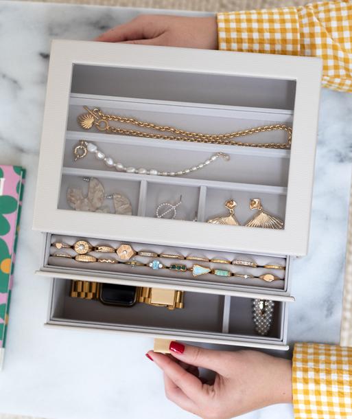 Oatmeal Classic Jewellery Display Box Box Set of 2