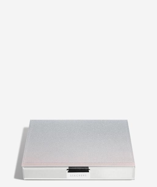 Pink Glitter Glass Classic Jewellery Box Lid