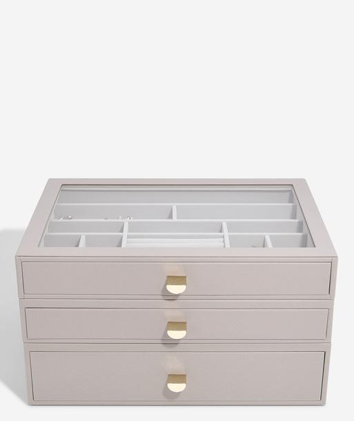 Taupe Supersize Display Jewellery Box Set of 3