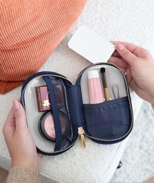 Limited Edition Navy Velvet Compact Cosmetic Case