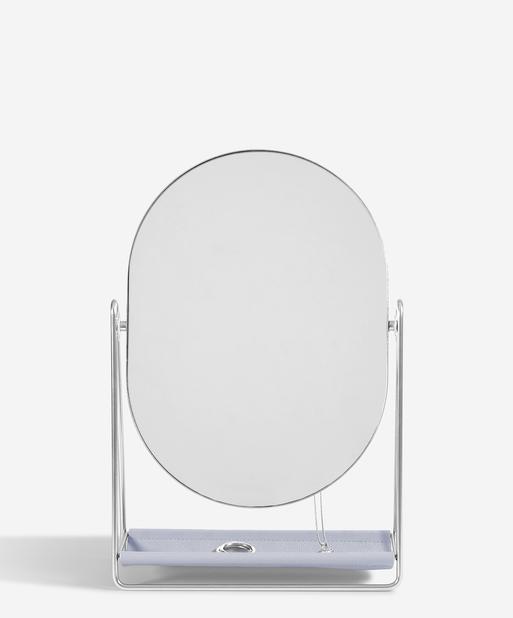 Lavender & Chrome Dressing Table Mirror & Jewellery Stand