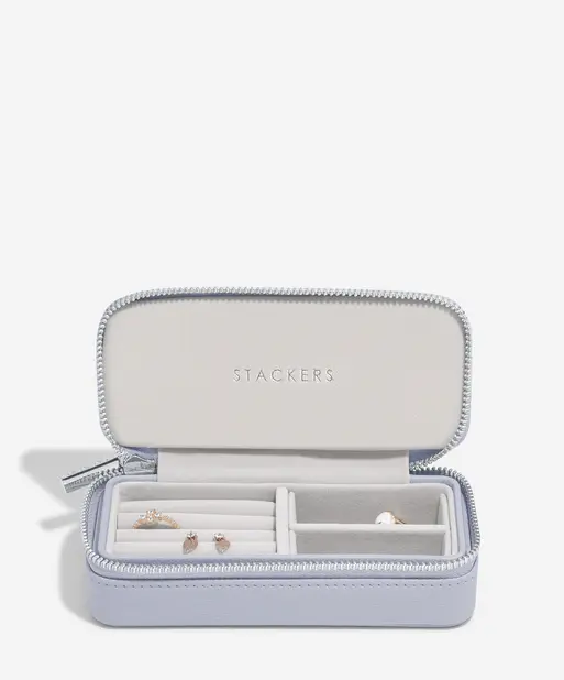 Lavender Medium Zipped Travel Jewellery Box