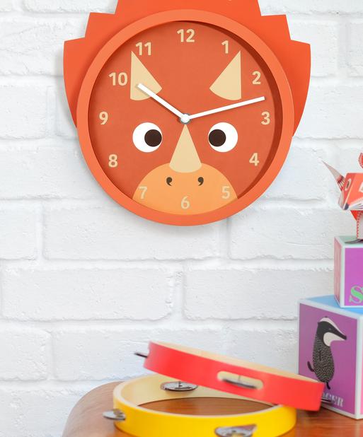 Troy Triceratops Wall Clock