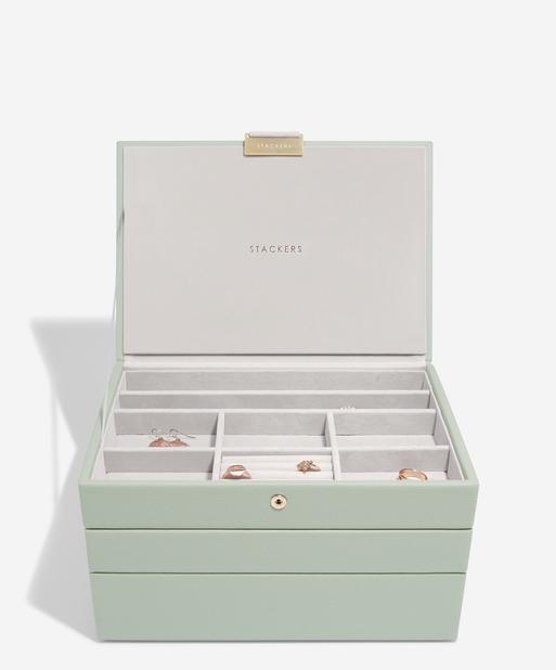 Sage Green Classic Jewellery Box Set of 3