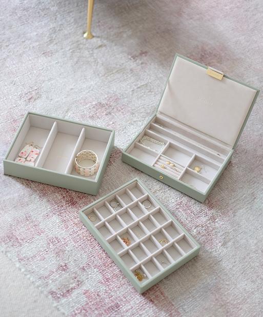 Sage Green Classic Jewellery Box Set of 3