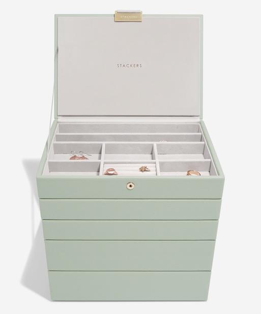 Sage Green Classic Jewellery Box Set of 5