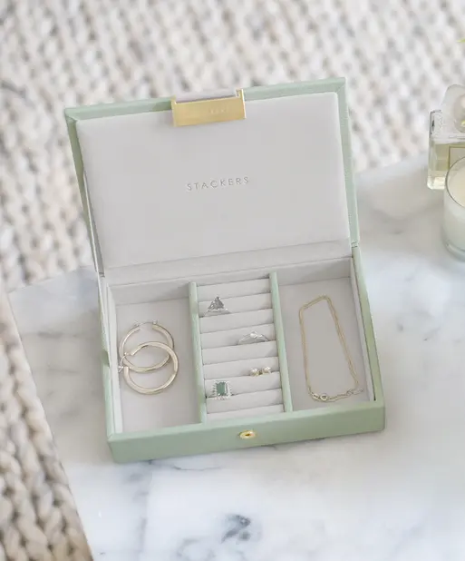 Sage Green Mini Jewellery Box Lid