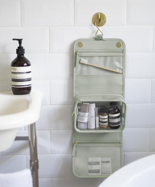 Sage Green Small Hanging Washbag
