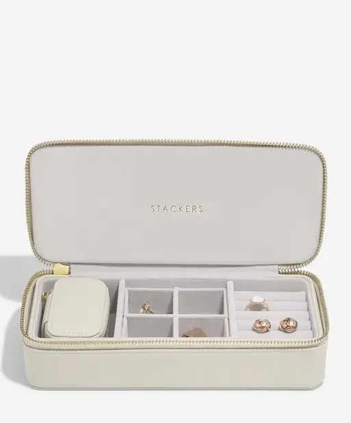 Oatmeal Large Zipped Jewellery Box