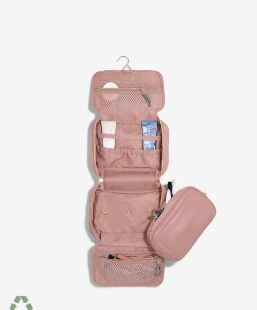 Recycled Nylon Pink Hanging Washbag