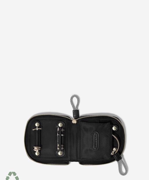 Recycled Nylon Black Compact Jewellery Roll