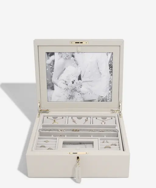 Oatmeal Medium Luxury Photo Jewellery Box