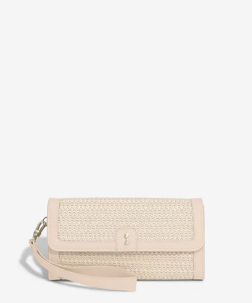 Blush Raffia Purse