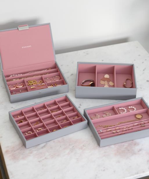 Grey & Rose Classic Jewellery Box Set of 4