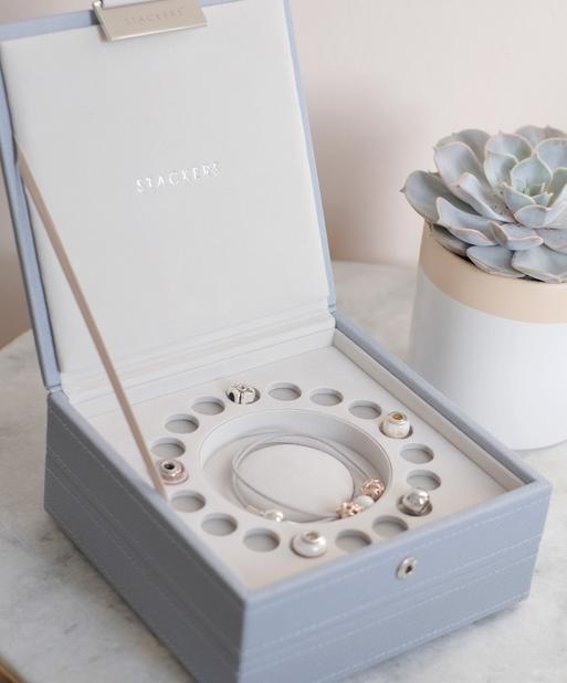 Dusky Blue Charm Jewellery Box