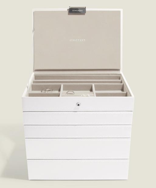 White Classic Jewellery Box Set of 5