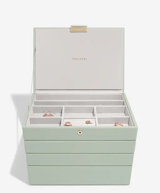 Sage Green Classic Jewellery Box Set of 4