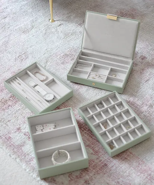 Sage Green Classic Jewellery Box Set of 4