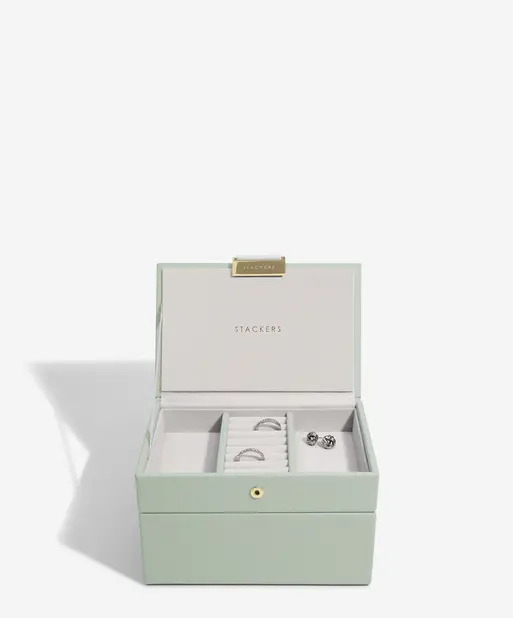 Sage Green Mini Jewellery Box Set of 2
