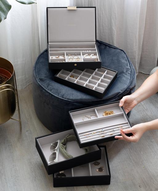 Black Classic Jewellery Box Set of 5