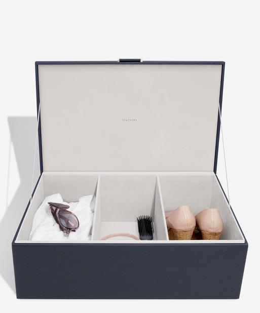 Navy Blue & Gold Large Storage Box