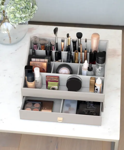Taupe Supersize Makeup Organiser