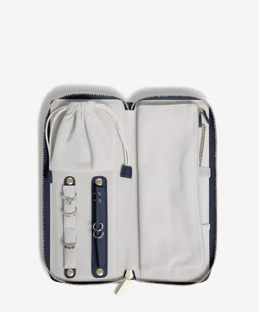 Navy Blue Jewellery Roll