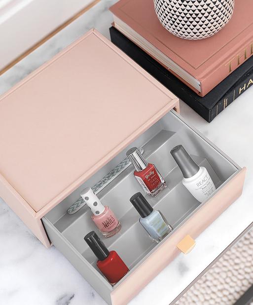 Blush Pink Classic Nail Polish Drawer