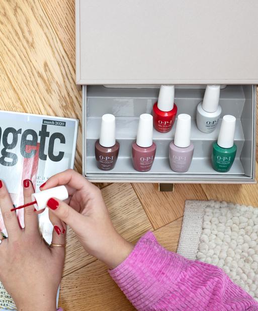 Taupe Classic Nail Polish Drawer