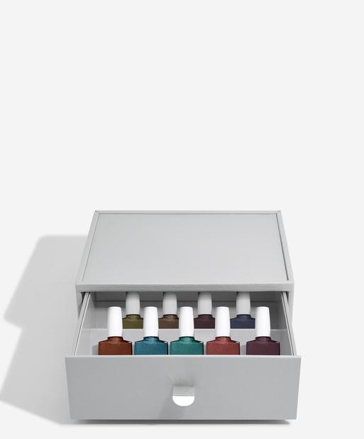 Pebble Grey Classic Nail Polish Drawer