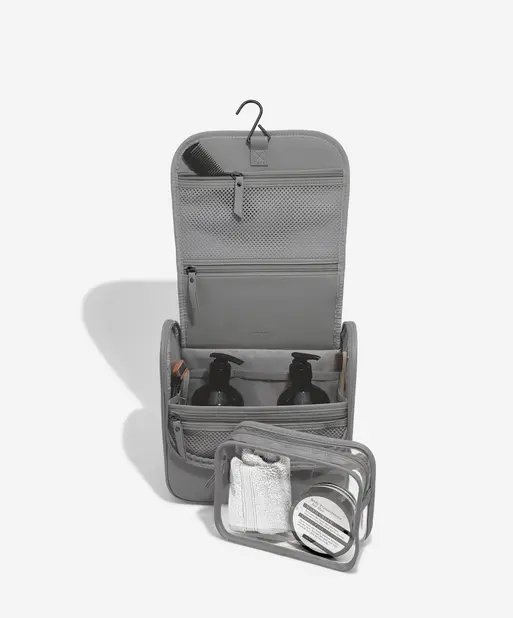 Slate Grey Hanging Washbag