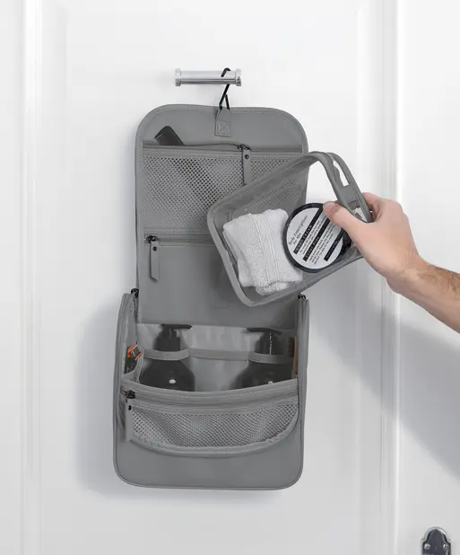 Slate Grey Hanging Washbag