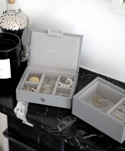 Pebble Grey Micro Jewellery Box