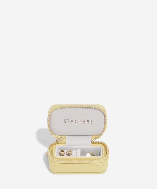 Butter Yellow Petite Zipped Travel Jewellery Box